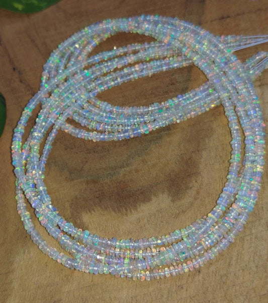 Ethiopian Opal Smooth Rondelle Beads Welo Opal Jewelry Handmade Gift Fire Opal ethiopia fire opal bead