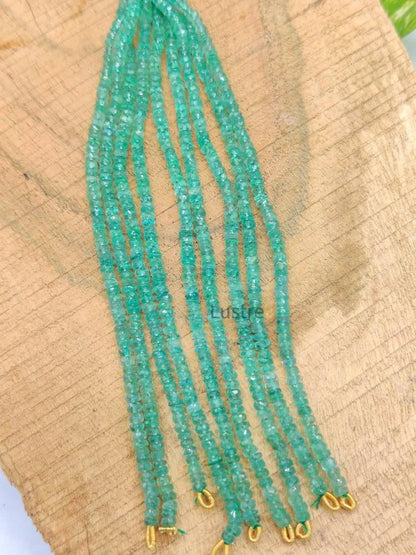 Natural Zambian Emerald Beads Faceted Strand Jewelry