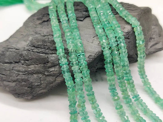 Natural Zambian Emerald Beads Faceted Strand Jewelry