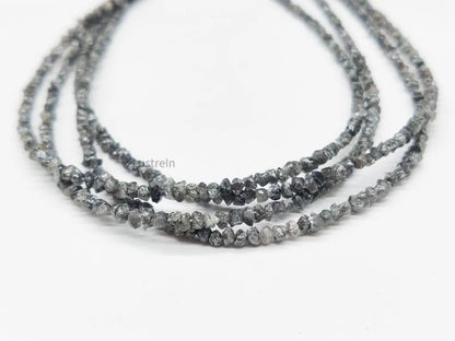 Dark Grey RAW Diamond Beads Strand 2-4 mm AAA+ Quality BESTSELLER Fancy Natural Gray Uncut Rough Diamond Jewelry Beads