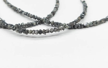 Dark Grey RAW Diamond Beads Strand 2-4 mm AAA+ Quality BESTSELLER Fancy Natural Gray Uncut Rough Diamond Jewelry Beads