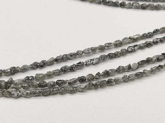 Grey Uncut Diamond Bead 2 - 3 mm Fancy Color 100% Natural Diamond Beads