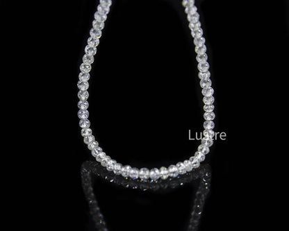 Clear White Diamond Bead 2.5 - 3.8 mm Natural Rare Rondelle Diamond Faceted Beads