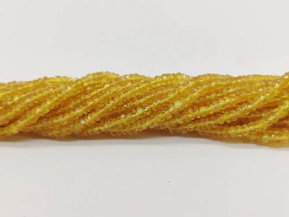 Yellow Sapphire Faceted Rondelle Beads 2.5 - 3.5 mm Yellow Sapphire Beads