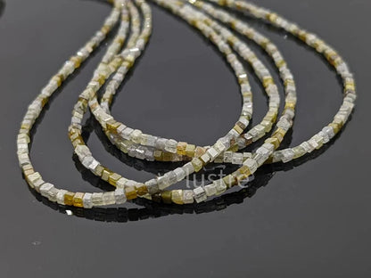 100% Natural Multi Cube Diamond Bead 1.5 - 2.5 mm Cube Diamond Bead 14 Inches Strands