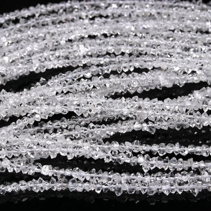 AAA+ Clear White Herkimer Diamond Quartz Nuggets Beads Raw 16 Inches Strands