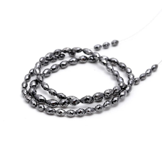 100% Natural Black Diamond Bead 4 - 6.5 mm Black Diamond Beads For Jewelry Craft