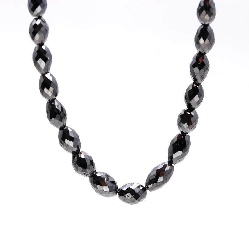 100% Natural Black Diamond Bead 4 - 6.5 mm Black Diamond Bead 16 Inches Strands
