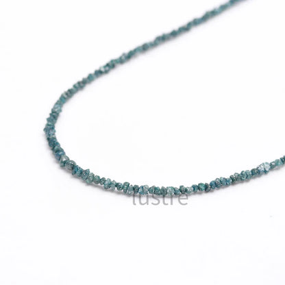 Blue Rough Uncut Diamond Bead 2 - 3 mm Natural Raw Nugget 15.5 Inches Strands