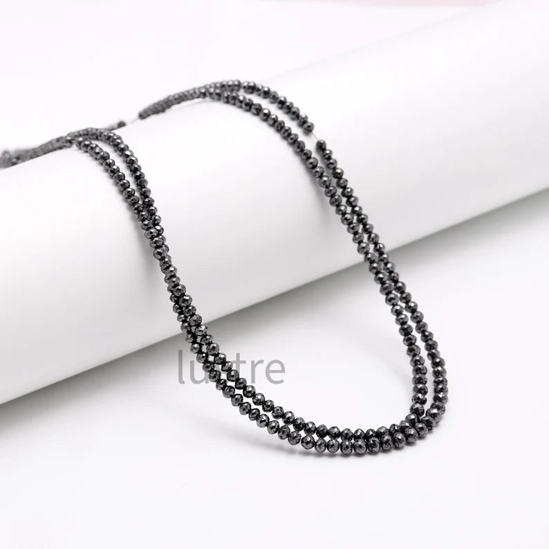 Black Diamond 4 - 4.5 mm Natural Diamond Bead Black Diamond faceted round Balls