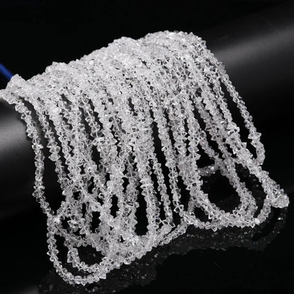 AAA+ Clear White Herkimer Diamond Quartz Nuggets Beads Raw 16 Inches Strands