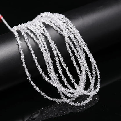 AAA+ Clear White Herkimer Diamond Quartz Nuggets Beads Raw 16 Inches Strands