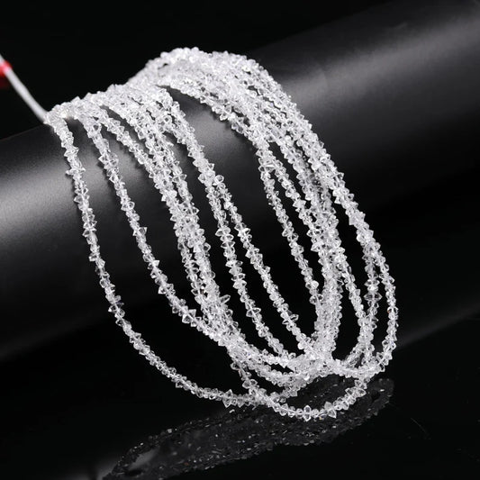 AAA+ Clear White Herkimer Diamond Quartz Nuggets Beads Raw 16 Inches Strands