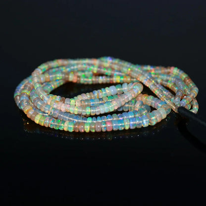 Ethiopian OPAL SMOOTH Rondelle Bead 100% Natural Ethiopian Opal Bead