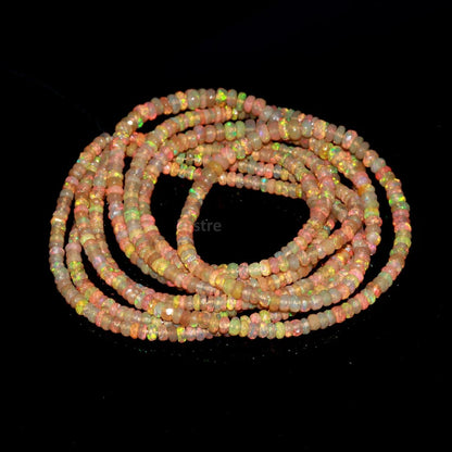 Ethiopia Opal Bead 5mm Ethiopia Opal Faceted Rondelle Bead