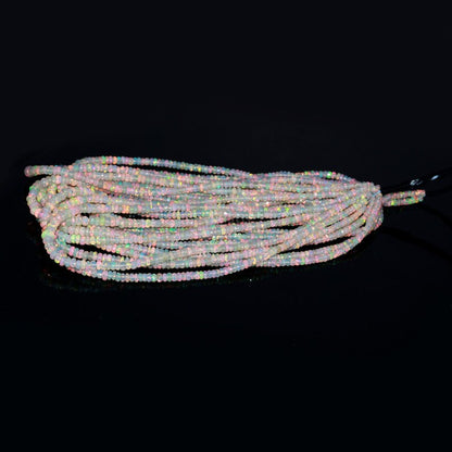 Flashy Ethiopian Opal Faceted Rondelle Bead Ethiopia Opal 100% Natural ethiopia opal bead fire opal bead