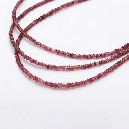 Pink Tourmaline Faceted Rondelle Beads 2 - 2.5 mm Shaded Beads For Jewelry Making