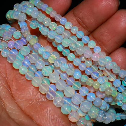 Excellent Ethiopian Round Opal Beads 100% Natural Ethiopia Opal Beads Flashy Welo Opal Balls Beads