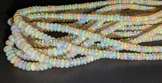 Ethiopian Opal Beads 3 - 5 mm Natural Smooth Rondelle Ethiopian Opal Beads