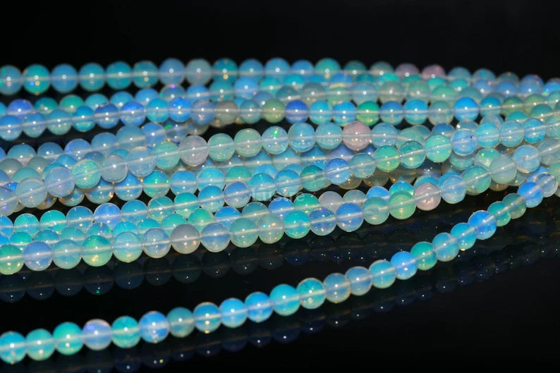 Excellent Ethiopian Round Opal Beads 100% Natural Ethiopia Opal Beads Flashy Welo Opal Balls Beads