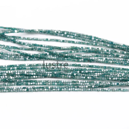 Blue Diamond Natural  Beads 1.5 - 2.5 mm Faceted Box Cube Beads Strands For Jewelry Making