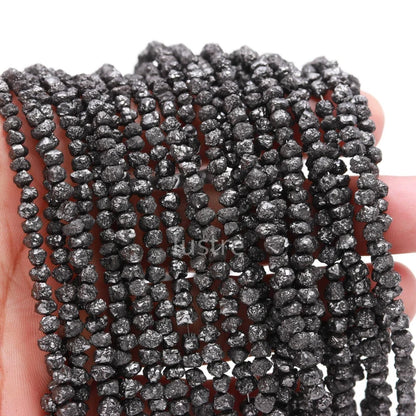 Black Diamond Bead Raw rough Diamond Bead AAA+ Uncut Diamond Bead