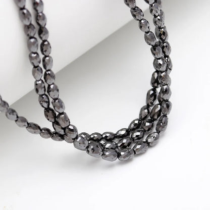 Black Diamond Bead 3 - 4.5 mm Black Diamond Bead Natural Faceted Tumble Bead