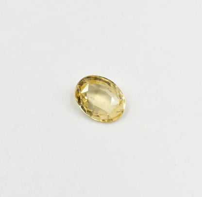 Yellow Sapphire Loose Gemstone Faceted Oval Yellow Sapphire 10 x 12 mm Loose