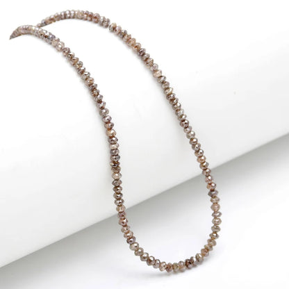 Top Quality Champagne Diamond Beads Faceted Rondelle Diamond Beads