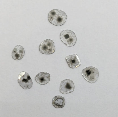 Natural Loose Diamond Slice Salt And Pepper Shade 4 - 7 mm Slice Loose Diamonds