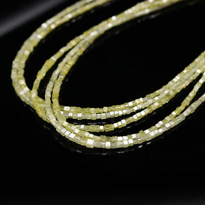 Yellow Diamond Bead 1.5 - 2.5 mm Cube Diamond Beads For Jewelry Making