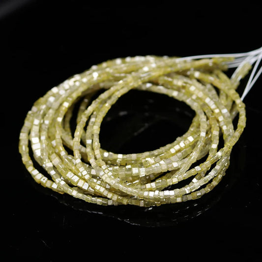 Yellow Diamond Bead 1.5 - 2.5 mm Cube Diamond Beads For Jewelry Making