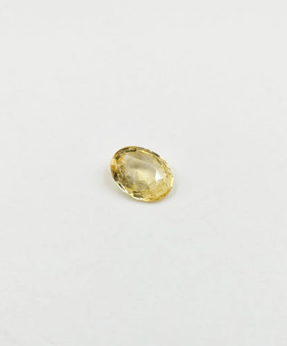 Yellow Sapphire Loose Gemstone Faceted Oval Yellow Sapphire 10 x 12 mm Loose