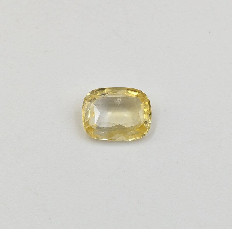 Yellow Sapphire Loose Gemstone Faceted Rectangle Sapphire 9 x 11 mm Loose Sapphire