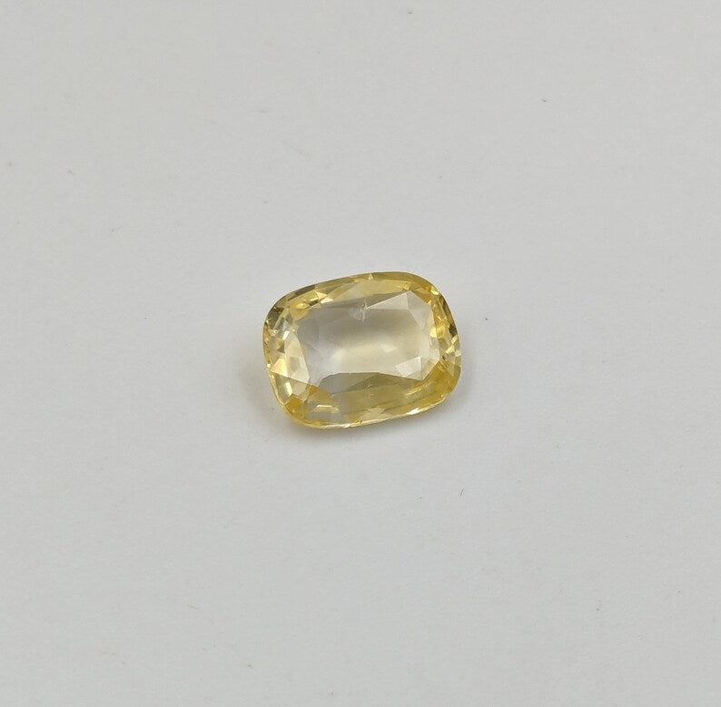 Yellow Sapphire Loose Gemstone Faceted Rectangle Sapphire 9 x 11 mm Loose Sapphire