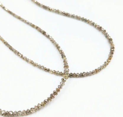 Champagne Diamond Bead 1.8 - 2.4 mm Faceted Rondelle Diamond Beads 16 Inches Strands