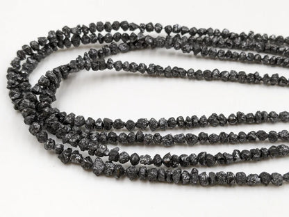 Black Diamond Uncut Bead 4 mm Raw Rough Black Diamond Beads AAA+ Raw Diamond Bead