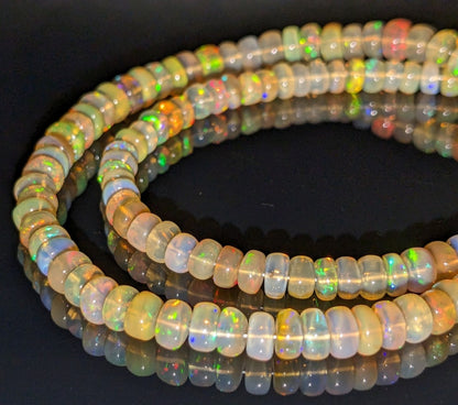 Ethiopian Opal Bead 100% Natural Top Quality Welo Fire Opal Bead 5 -6 mm Smooth Ethiopia Opal Bead