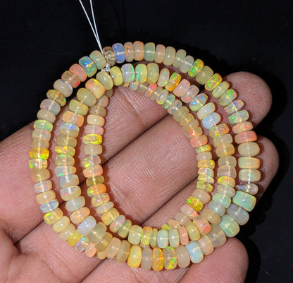 Ethiopian Opal Bead 6.5 mm Opal Beads Flashy Welo Fire Ethiopia Opal Beads