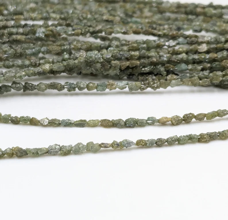 Green Uncut Diamond Bead 100% Natural Raw Rough Green Diamond Bead