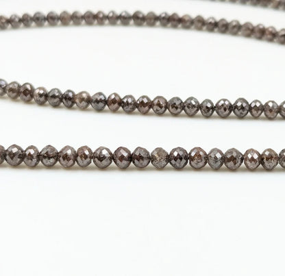 Natural Champagne Diamond 3.5 - 4.5 Faceted Round Champagne Diamond Beads