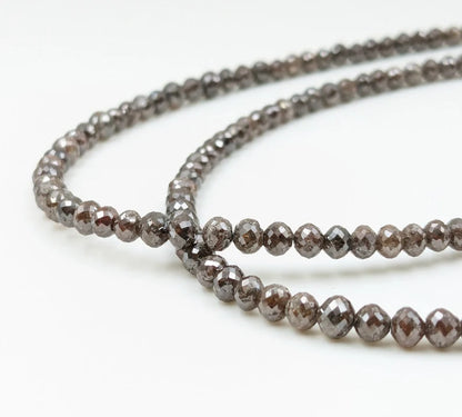 Natural Champagne Diamond 3.5 - 4.5 Faceted Round Champagne Diamond Beads