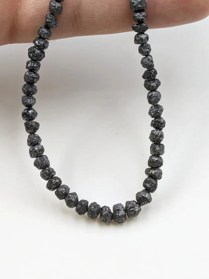 Black Diamond Uncut Bead AAA+ Best Quality Raw Rough Diamond Beads