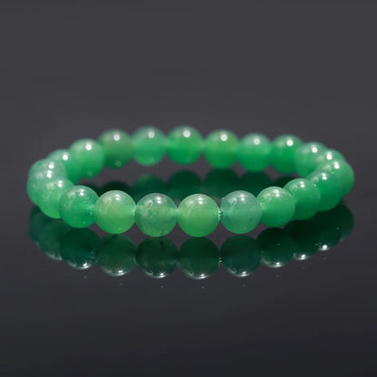 Green Aventurine Beaded 8 mm round Healing Crystal 7 Inches Spiritual Protection Bracelet