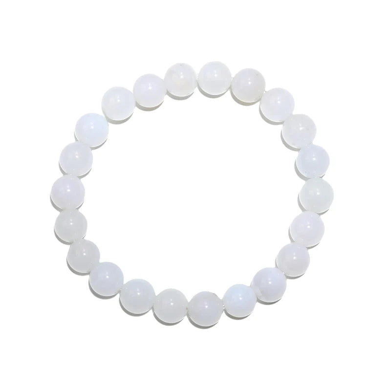 100% Natural Blue Lace Agate 8 mm Beaded Round 7 Inches Bracelet