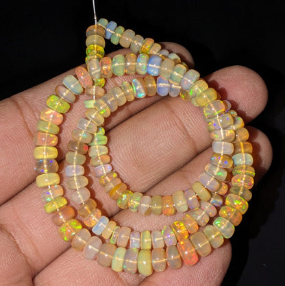 Ethiopian Opal Bead 100% Natural Top Quality Welo Fire Opal Bead 5 -6 mm Smooth Ethiopia Opal Bead