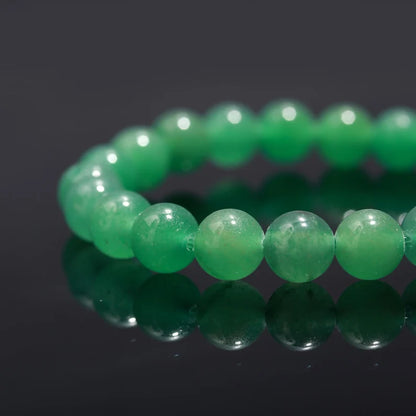 Green Aventurine Beaded 8 mm round Healing Crystal 7 Inches Spiritual Protection Bracelet