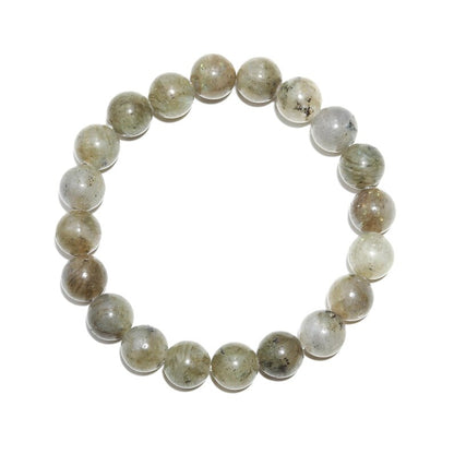 100% Natural Healing Labradorite 8 mm Smooth Round Beaded 7 Inches Bracelet