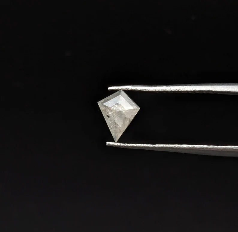 Salt And Pepper Fancy Kite Shape 6.2 - 7.5 mm Faceted Diamond For Jewelry Making