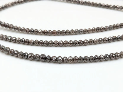 Champagne Diamond Beads 3 - 4.5 mm Faceted Champagne Round Balls For Jewelry Making